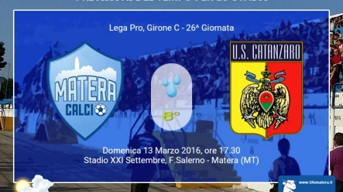 CALCIO - Il Meteo per Matera vs Catanzaro